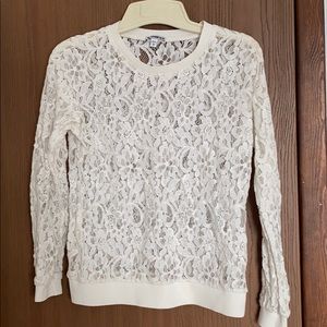 Express long sleeve lace top